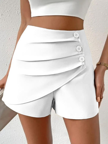 Slim Ladies Light Dressed Shorts-Skorts