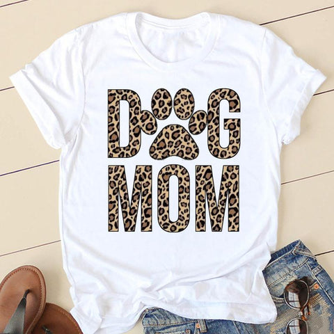 Dog Mom, Pug Mom, Paw T-Shirt