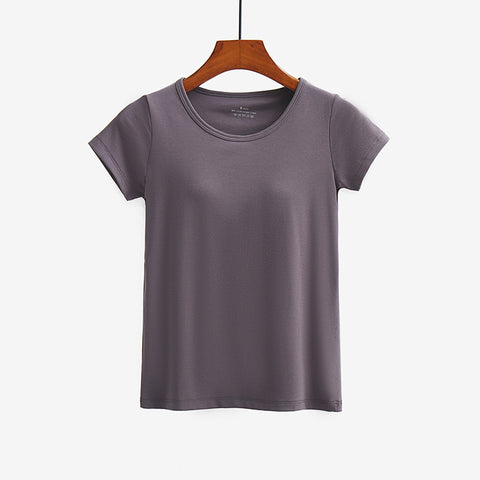 Short-sleeved T-shirt With Bra