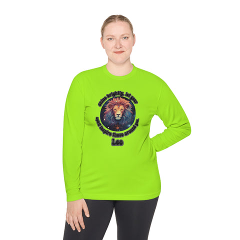 Lightweight Long Sleeve Tee - Leo - Shine brightly, let your spirit inspire those around you