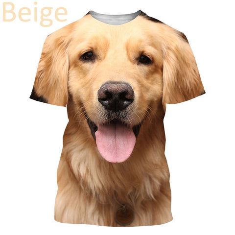 Casual Women/Men Fashion Golden Retriever 3D Printing Top