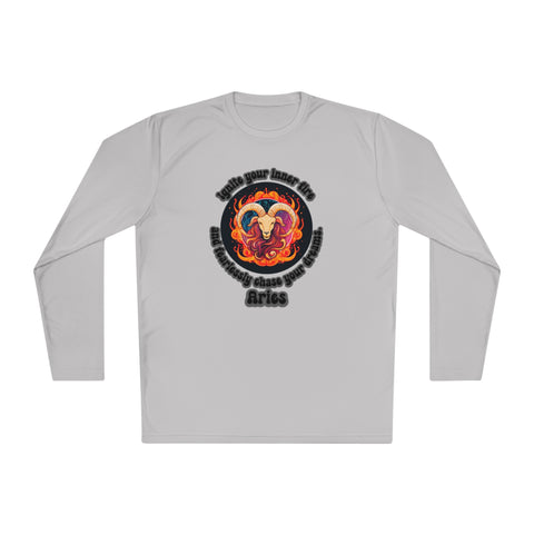 Lightweight Long Sleeve Tee - Aries - Ignite your inner fire and fearlessly chase your dreams