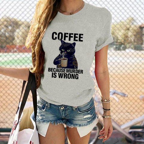 Cat, Coffee T-Shirt