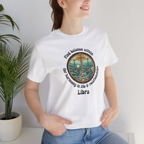 Short Sleeve Tee - Libra - Find balance within for harmony in life & relationships