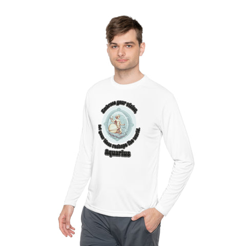 Lightweight Long Sleeve Tee - Aquarius - Embrace your vision, let your ideas reshape the world