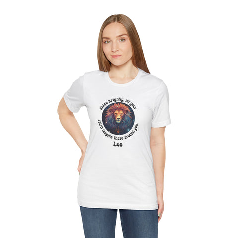 Short Sleeve Tee - Leo - Shine brightly, let your spirit inspire those around you