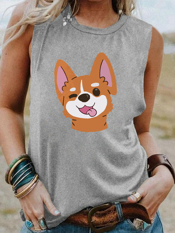 Loose Casual Sleeveless T-Shirt Tank