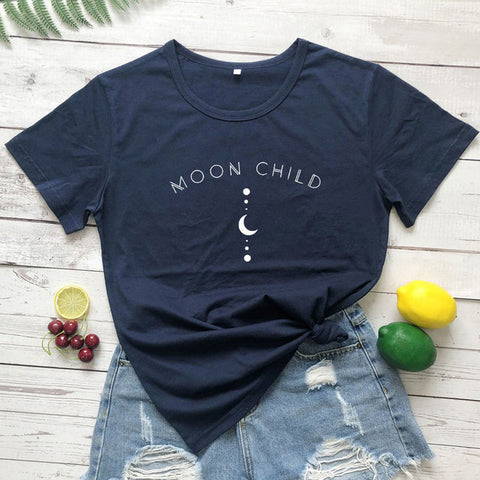 Moon Child Fashion Short Sleeve T-Shirt Top