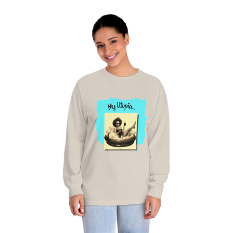 Unisex Classic Long Sleeve T-Shirt - Pool Day - Happy Hideaway