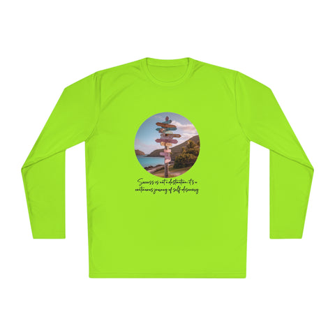 Lightweight Long Sleeve Tee - Success is not a destination; it's a continuous journey of self-discovery