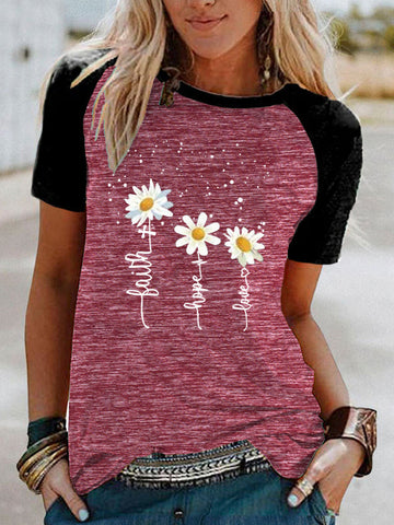 Faith Hope Love Three Little Daisies T-shirt