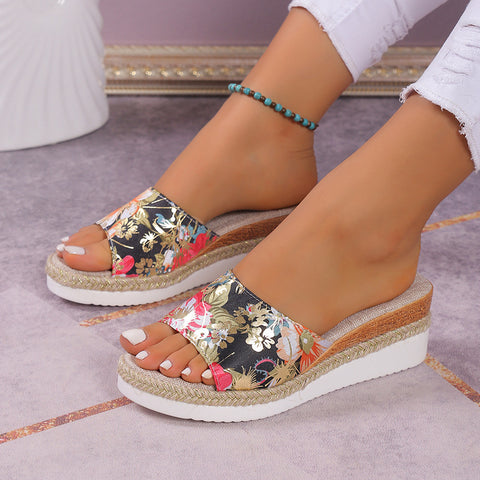 Women's Platform Floral Sandals