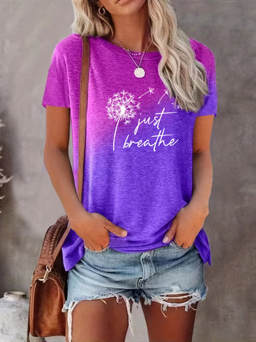 Just Breathe Round Neck T-Shirt