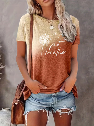 Just Breathe Round Neck T-Shirt