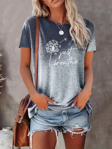 Just Breathe Round Neck T-Shirt