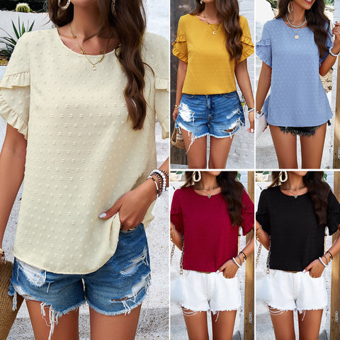 Women's Crew Neck Short-sleeved Top