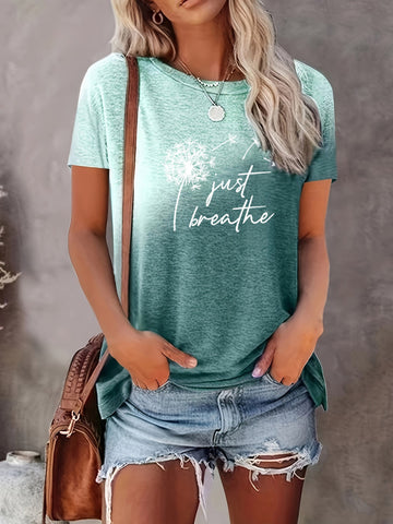 Just Breathe Round Neck T-Shirt