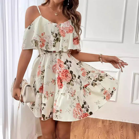 French Romantic Off-shoulder Dress