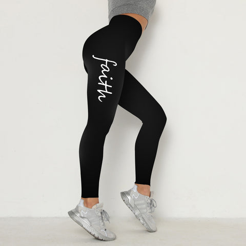 Waist Faith Printed Leggings Hip Lifting Stretch