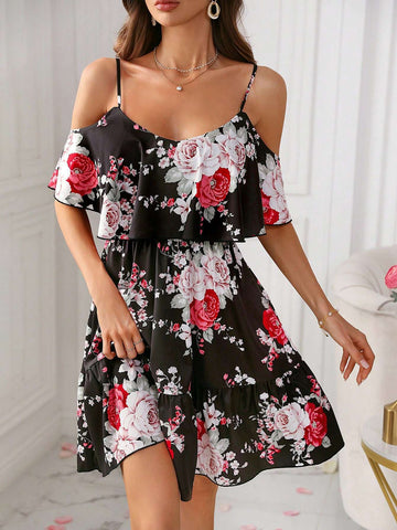 French Romantic Off-shoulder Dress