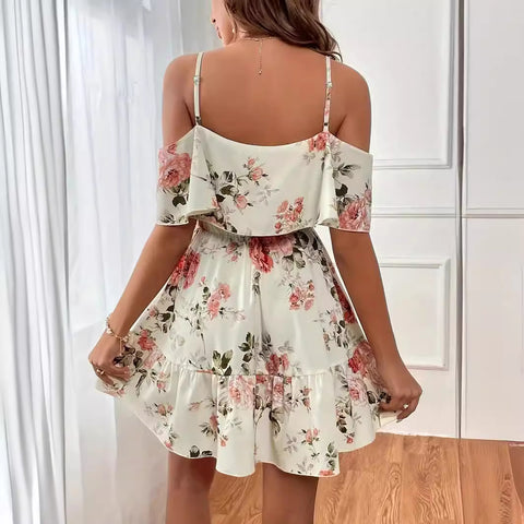 French Romantic Off-shoulder Dress