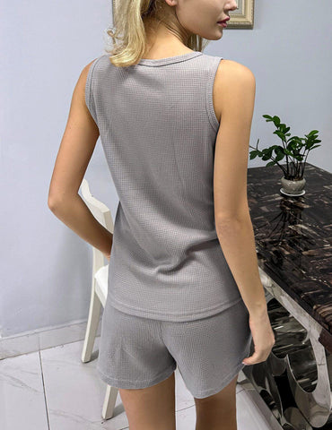 Ladies Loose Fashion Sports V-neck Set