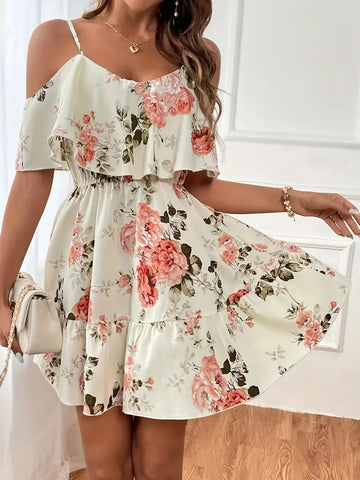 French Romantic Off-shoulder Dress