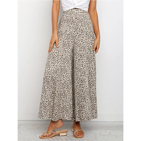 Trousers Plus Size Loose Casual Leopard