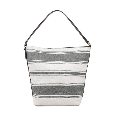 Artistic Striped Hand-Carrying Bag For Women