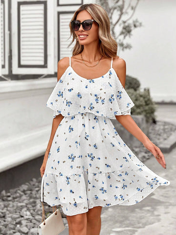 French Romantic Off-shoulder Dress