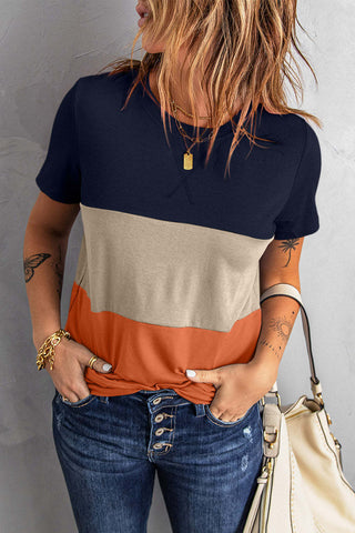 Multi-Color Short Sleeve Top