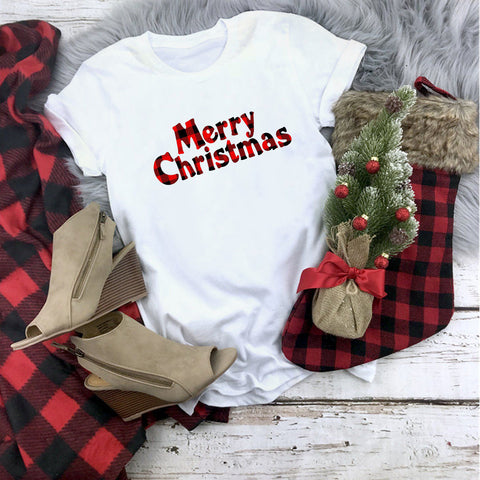 Christmas Multi Design Print Crew Neck T-shirt Top