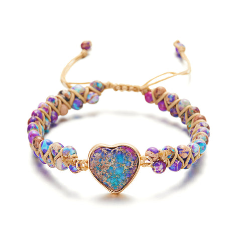 Handmade Creative Woven Love Stone Winding Bracelet