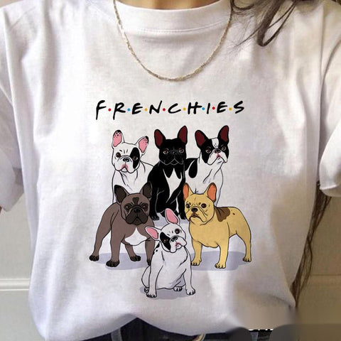 Love French Bulldog Cartoon T-shirt