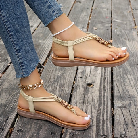 Women's Flat Summer Thong Roman Sandals