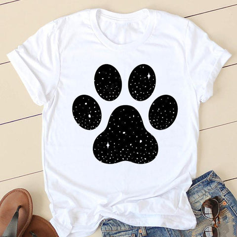 Dog Mom, Pug Mom, Paw T-Shirt