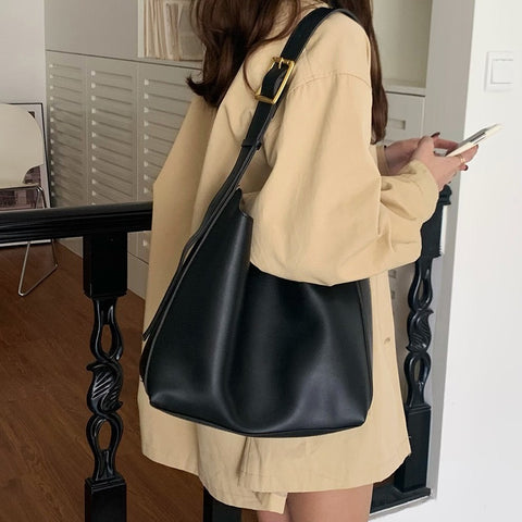 Women's Fashion Large-capacity Bucket Shoulder Bag