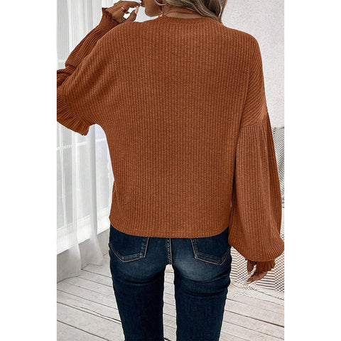 Solid Color Long-sleeve Casual Loose Bottoming Shirt