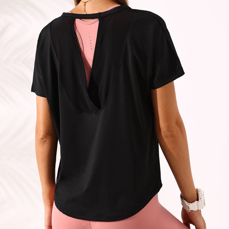 Hollow Mesh Back Women's Top