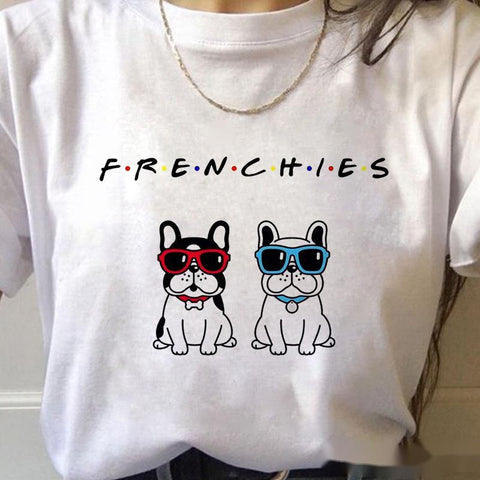 Love French Bulldog Cartoon T-shirt