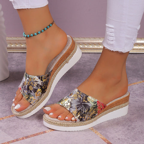 Women's Platform Floral Sandals