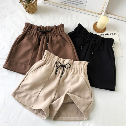 Women's High Waist Wide Leg A-line Shorts