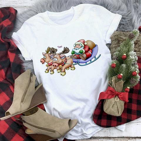 Christmas Cartoon Santa Claus T-Shirt