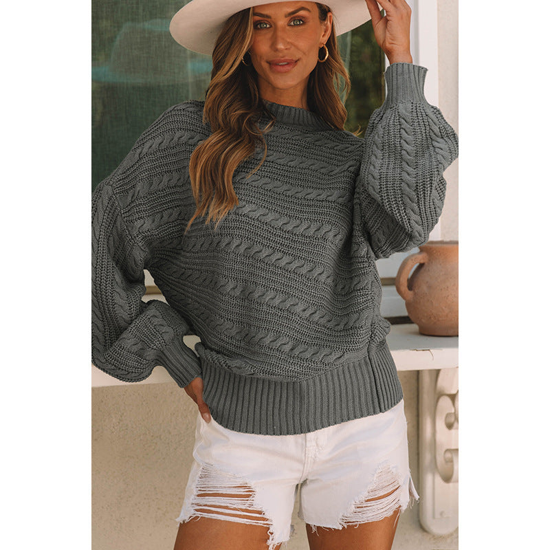 Twist Knitted Pullover Sweater