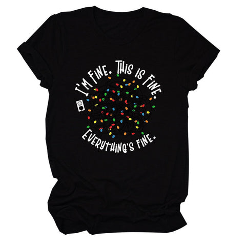 Everything is Fine Short-sleeved T-shirt Top