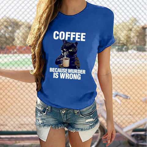 Cat, Coffee T-Shirt