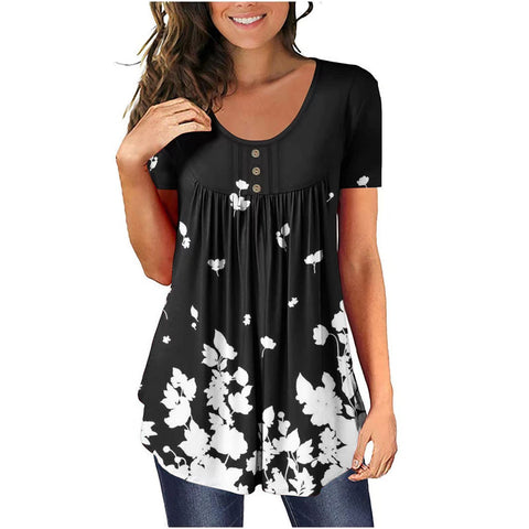 Women's Multi Design Short Sleeve Top