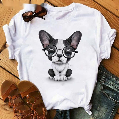 Fashionable Cartoon Dog T-Shirt