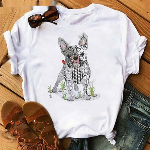 Fashionable Cartoon Dog T-Shirt