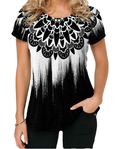 Graphic Print Women's Fashion Top